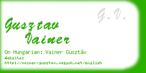 gusztav vainer business card