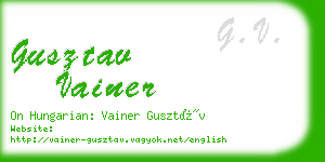 gusztav vainer business card